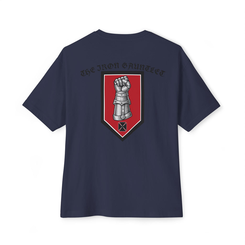 Iron Gauntlet Tee — Medieval Knight Graphic T‑Shirt (Front/Back)