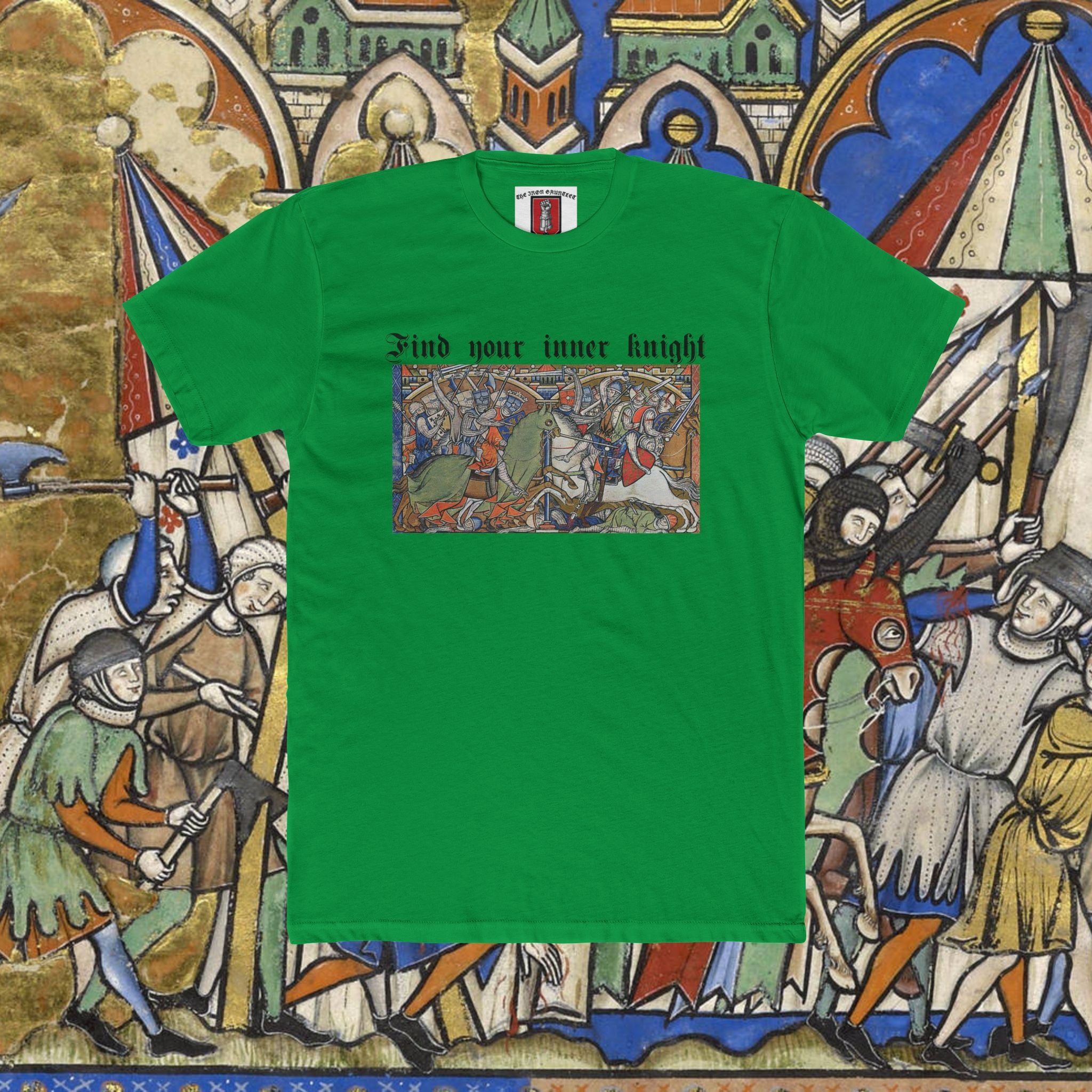 Find Your Inner Knight — Medieval Graphic T-Shirt | The Iron Gauntlet