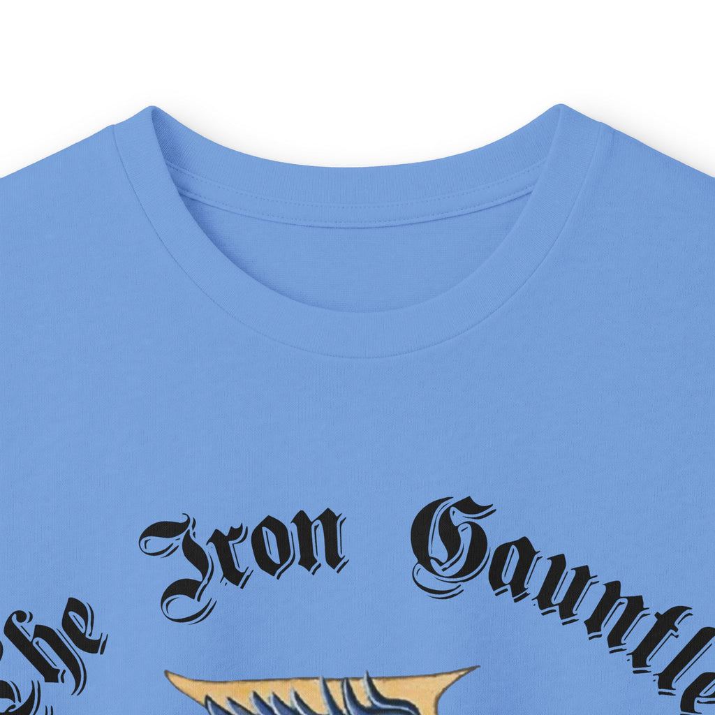 Medieval Gauntlet Long Sleeve Tee — 'The Iron Gauntlet' Dragon Crest Shirt