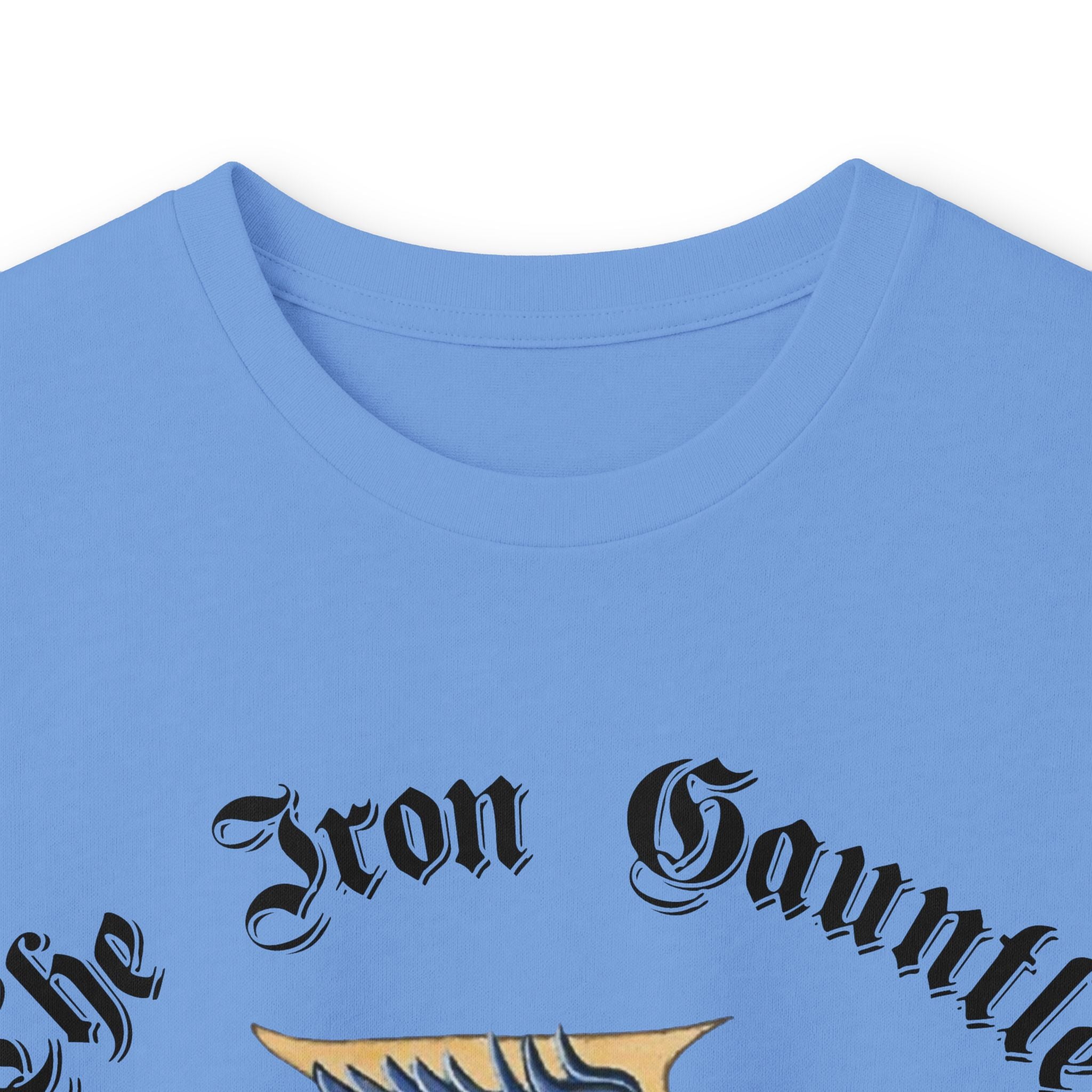 Medieval Gauntlet Long Sleeve Tee — 'The Iron Gauntlet' Dragon Crest Shirt