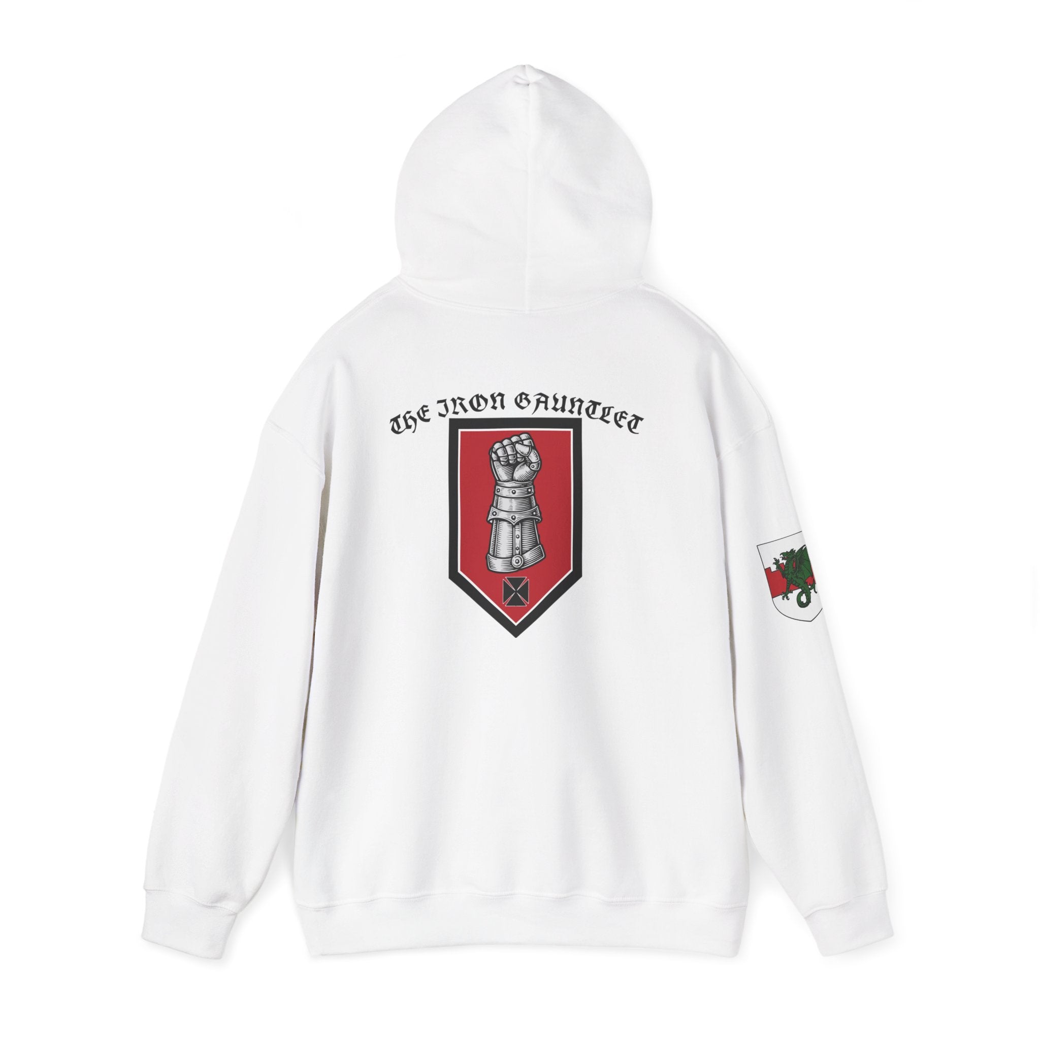 Medieval Knight Hoodie — Heraldic Fist Crest & Tapestry Art Hoodie