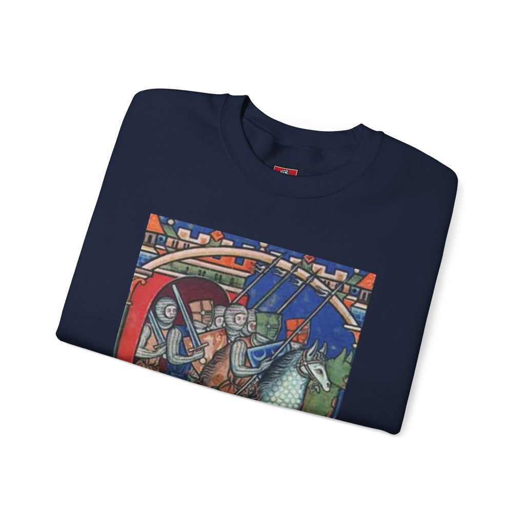 Medieval Knight Crewneck Sweatshirt — 'The Iron Gauntlet' Graphic