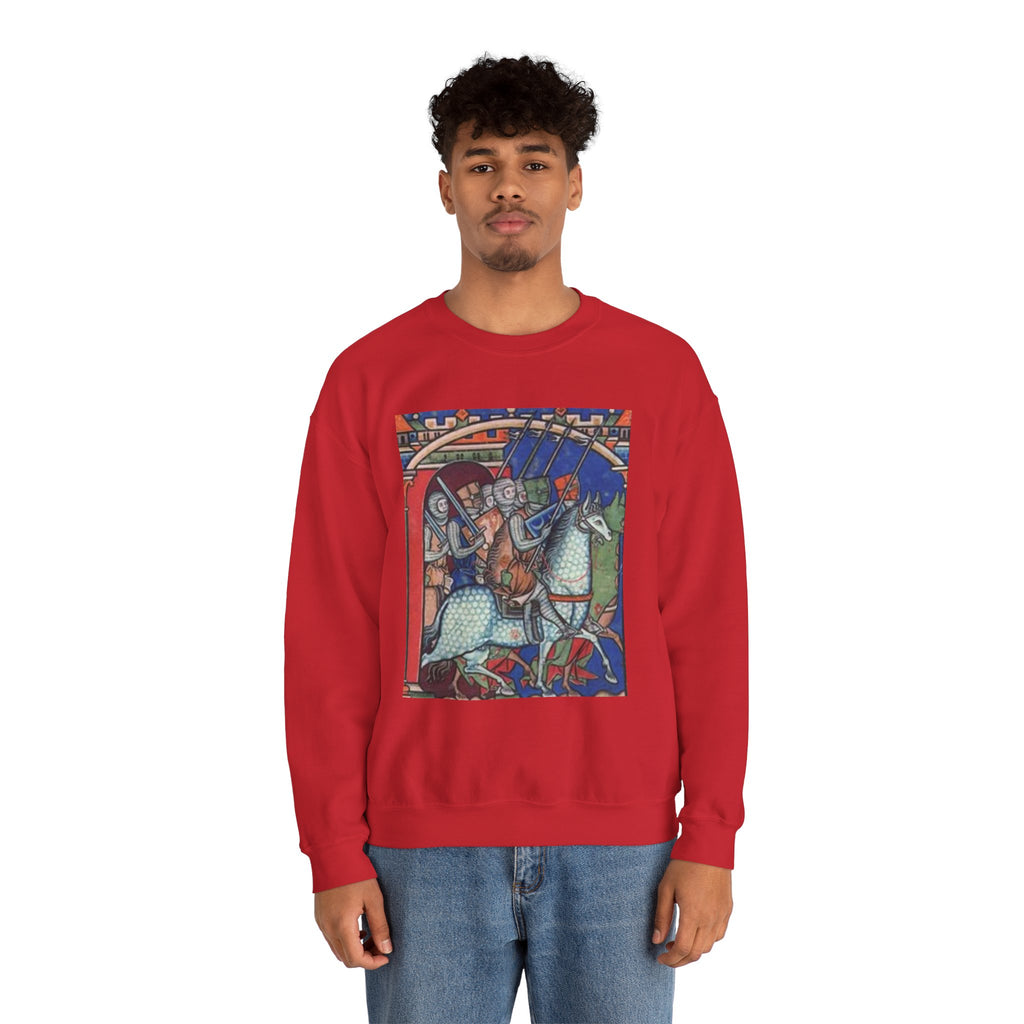 Medieval Knight Crewneck Sweatshirt — 'The Iron Gauntlet' Graphic