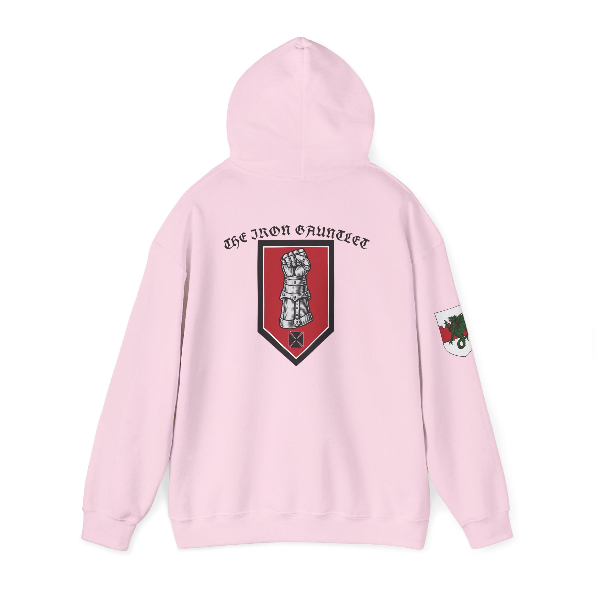 Medieval Knight Hoodie — Heraldic Fist Crest & Tapestry Art Hoodie