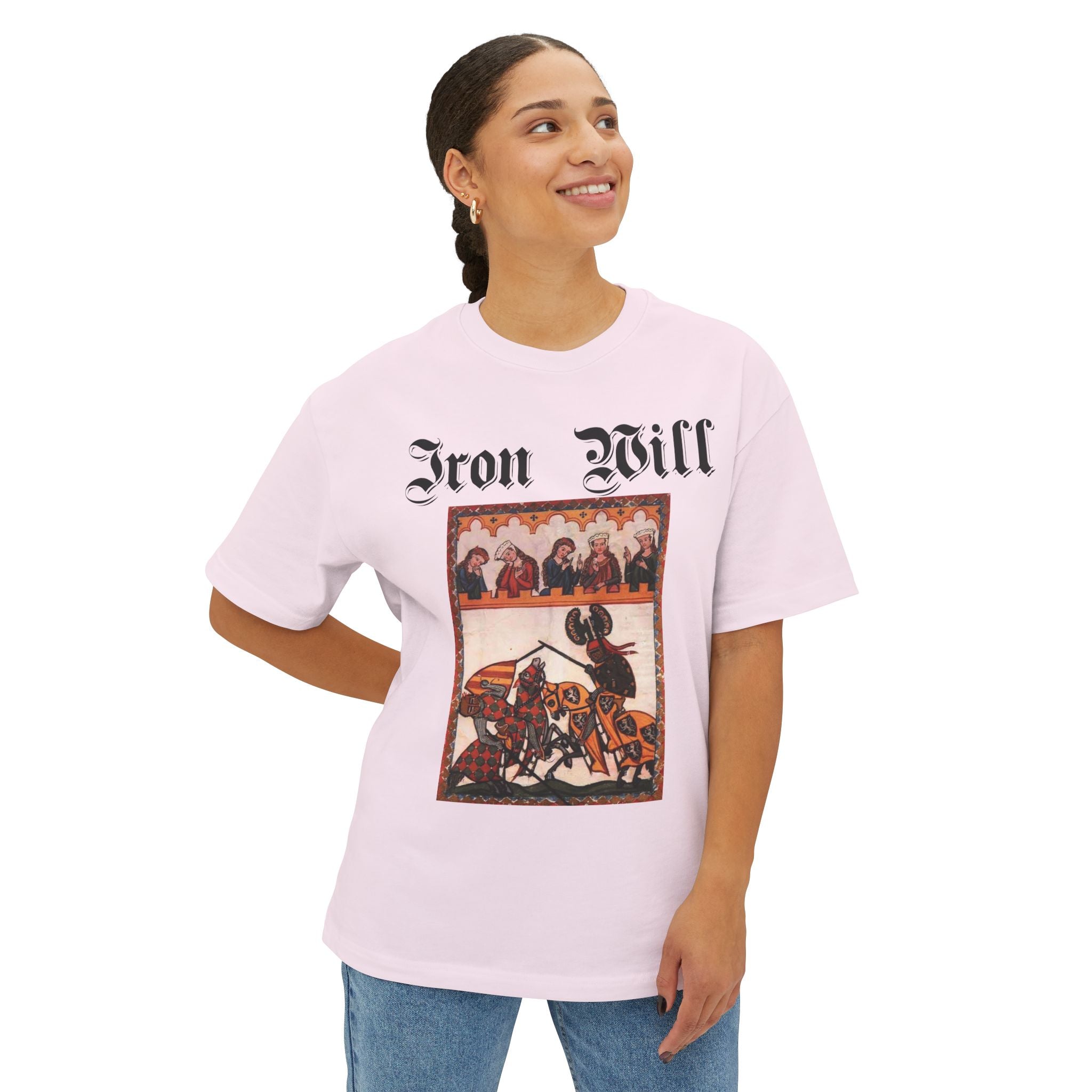 Iron Gauntlet Tee — Medieval Knight Graphic T‑Shirt (Front/Back)