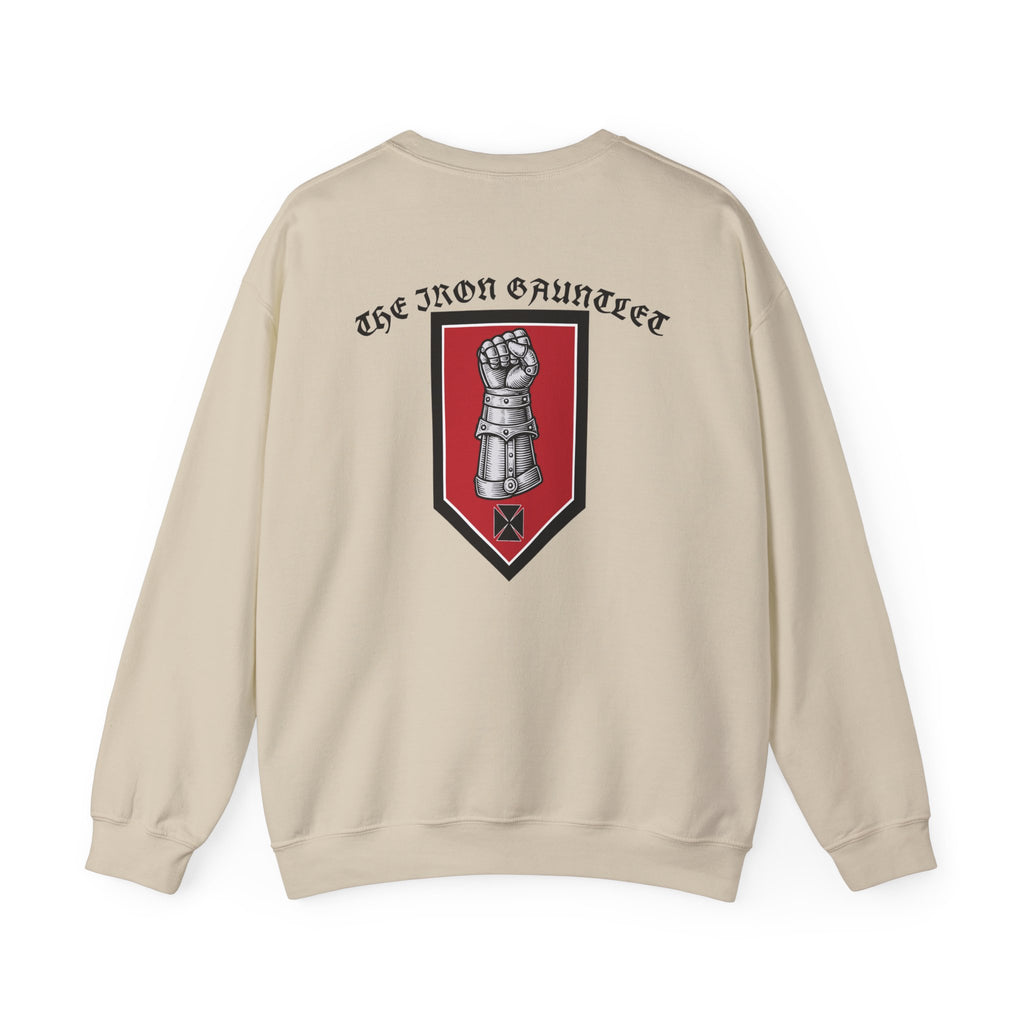 Medieval Knight Crewneck Sweatshirt — 'The Iron Gauntlet' Graphic