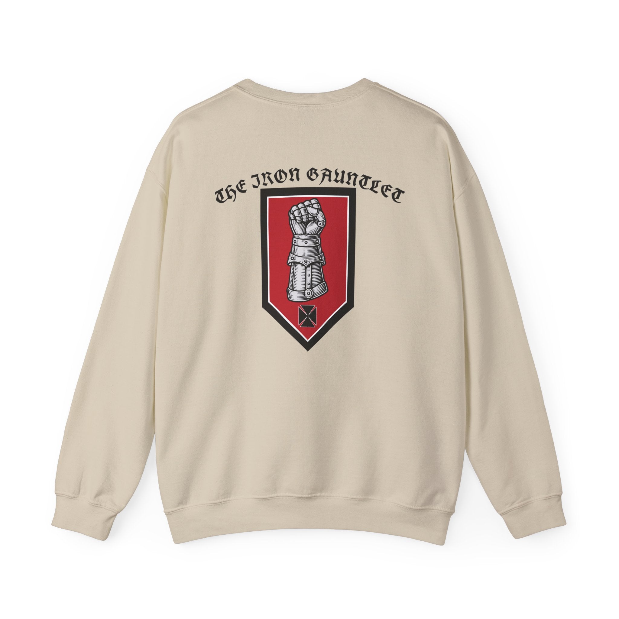 Medieval Knight Crewneck Sweatshirt — 'The Iron Gauntlet' Graphic