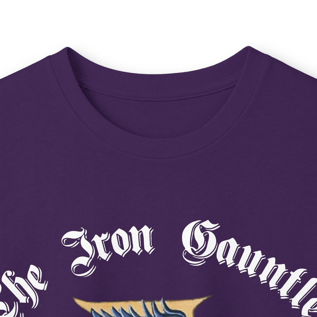 Medieval Gauntlet Long Sleeve Tee — 'The Iron Gauntlet' Dragon Crest Shirt