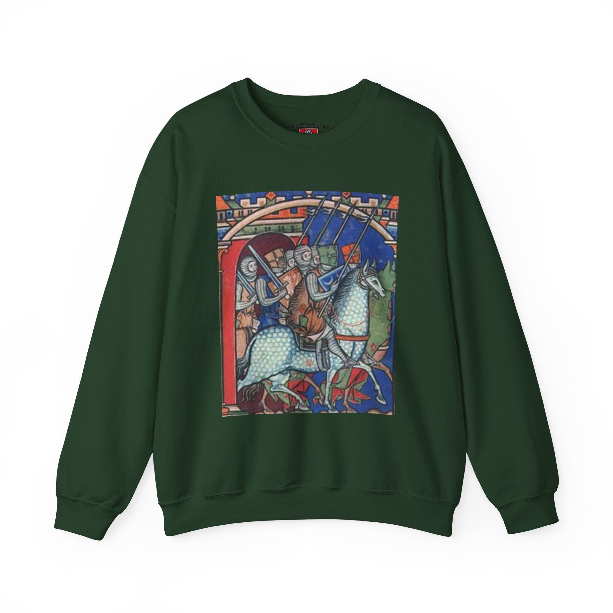 Medieval Knight Crewneck Sweatshirt — 'The Iron Gauntlet' Graphic