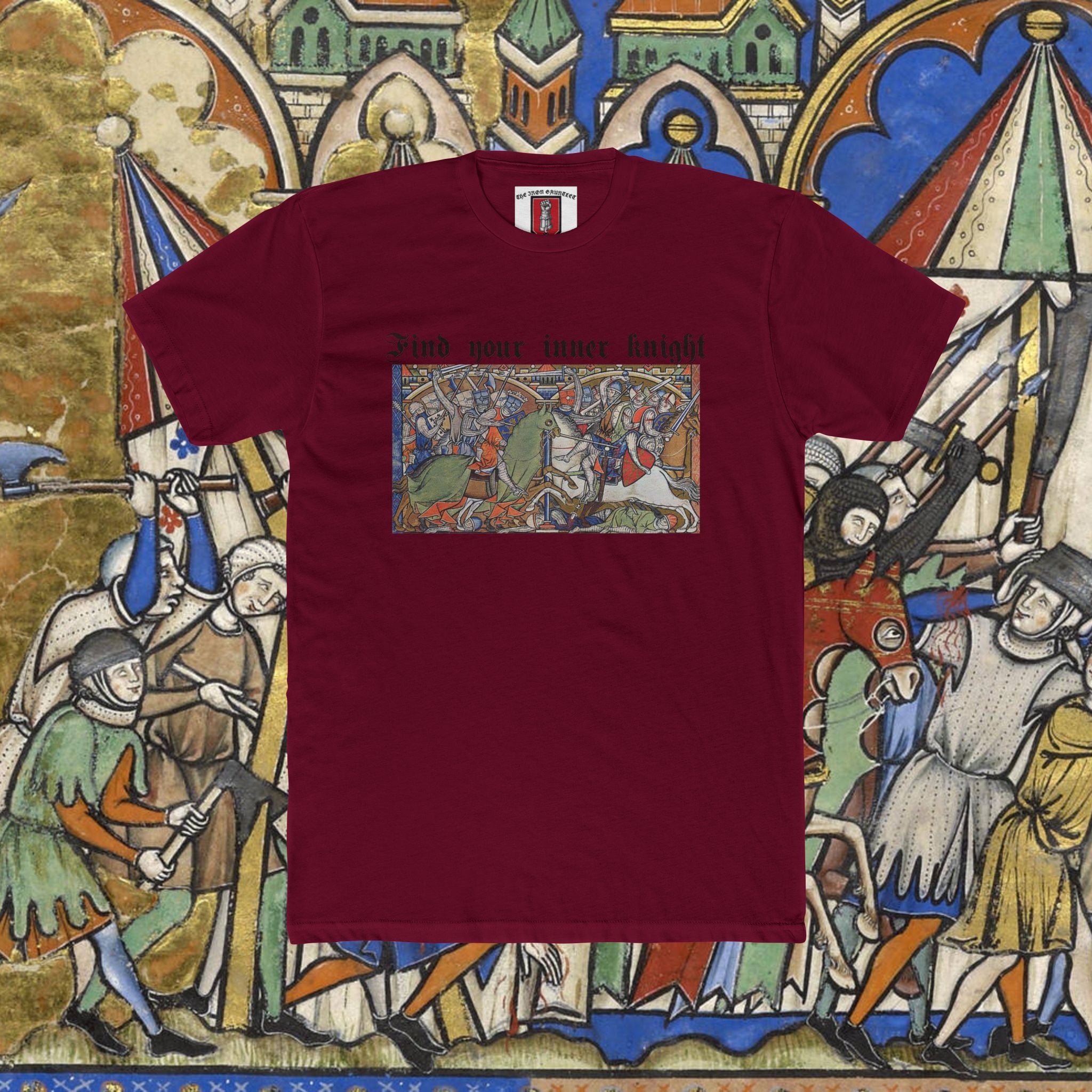 Find Your Inner Knight — Medieval Graphic T-Shirt | The Iron Gauntlet