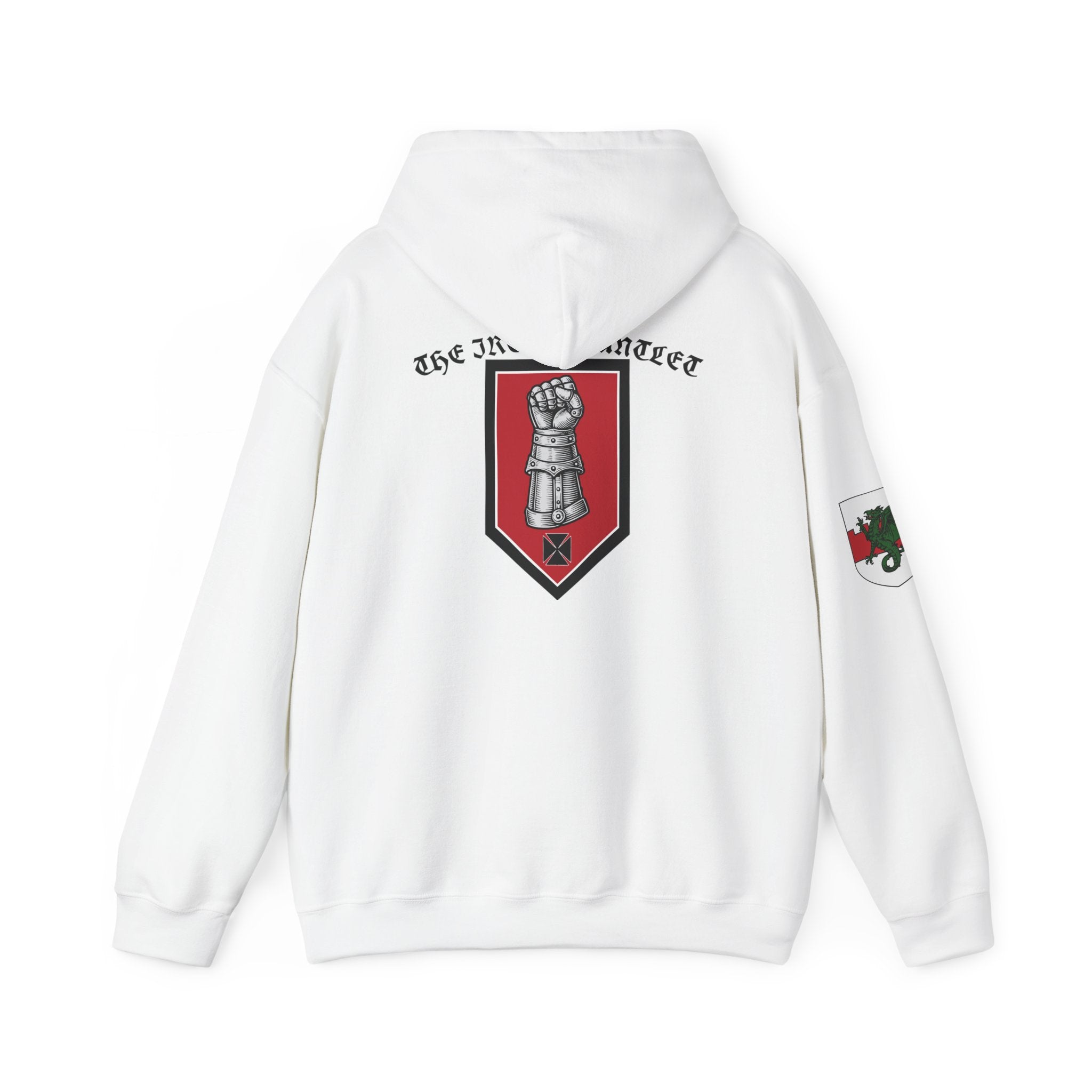Medieval Knight Hoodie — Heraldic Fist Crest & Tapestry Art Hoodie