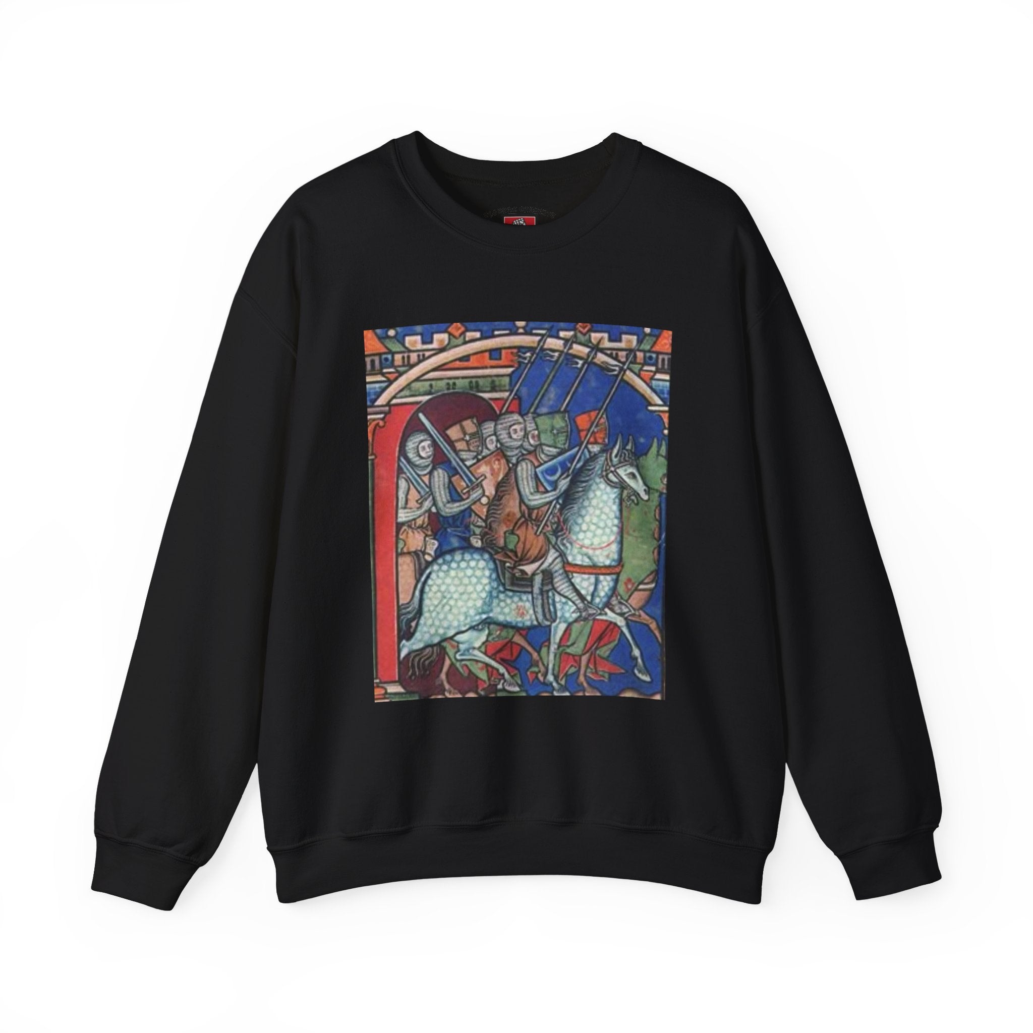 Medieval Knight Crewneck Sweatshirt — 'The Iron Gauntlet' Graphic