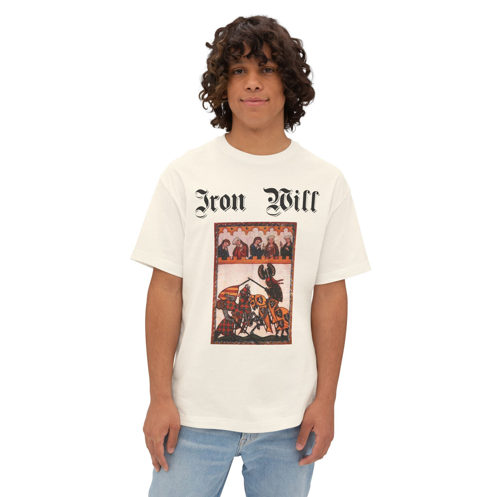 Iron Gauntlet Tee — Medieval Knight Graphic T‑Shirt (Front/Back)