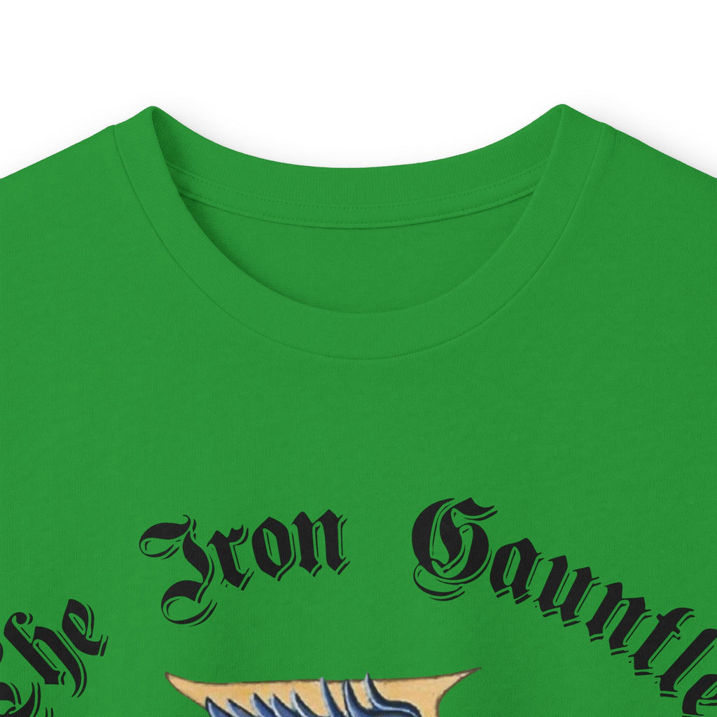 Medieval Gauntlet Long Sleeve Tee — 'The Iron Gauntlet' Dragon Crest Shirt