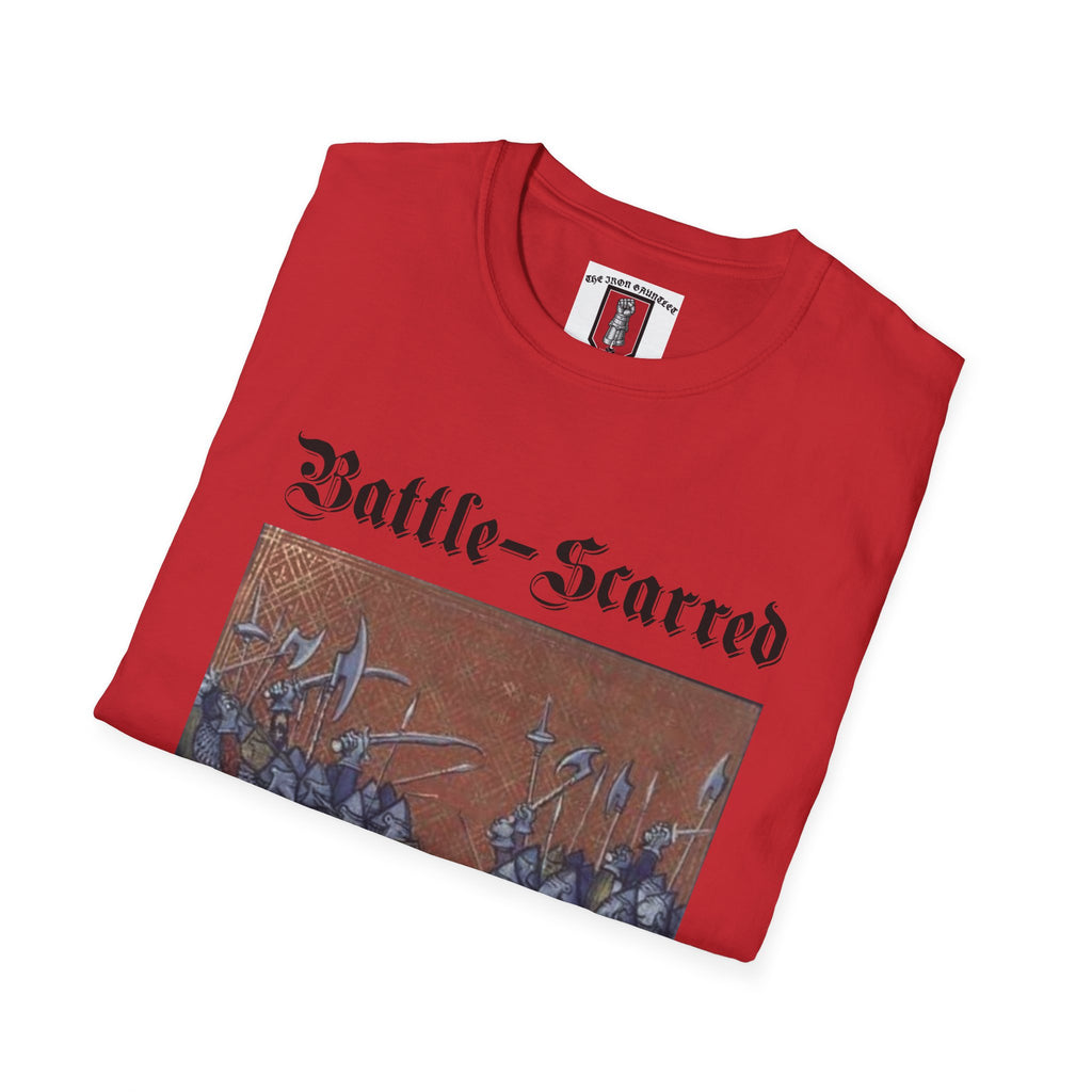 Battle-Scarred T-Shirt — Vintage Medieval Armor Graphic Tee