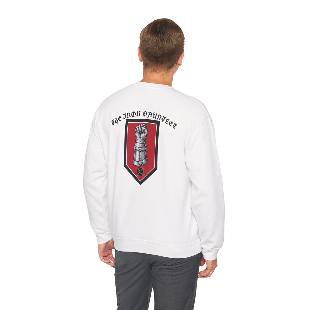 Medieval Knight Crewneck Sweatshirt — 'The Iron Gauntlet' Graphic