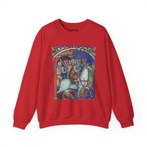 Medieval Knight Crewneck Sweatshirt — 'The Iron Gauntlet' Graphic
