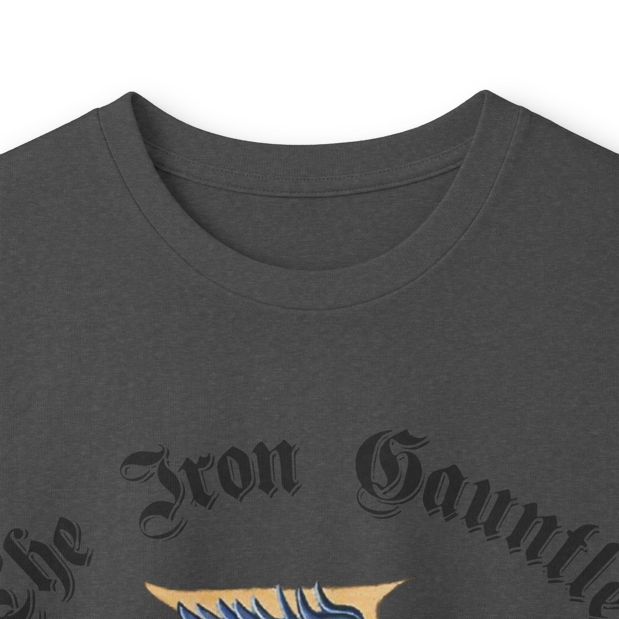 Medieval Gauntlet Long Sleeve Tee — 'The Iron Gauntlet' Dragon Crest Shirt