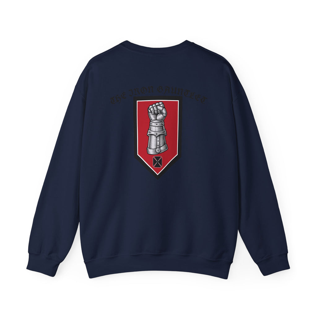 Medieval Knight Crewneck Sweatshirt — 'The Iron Gauntlet' Graphic