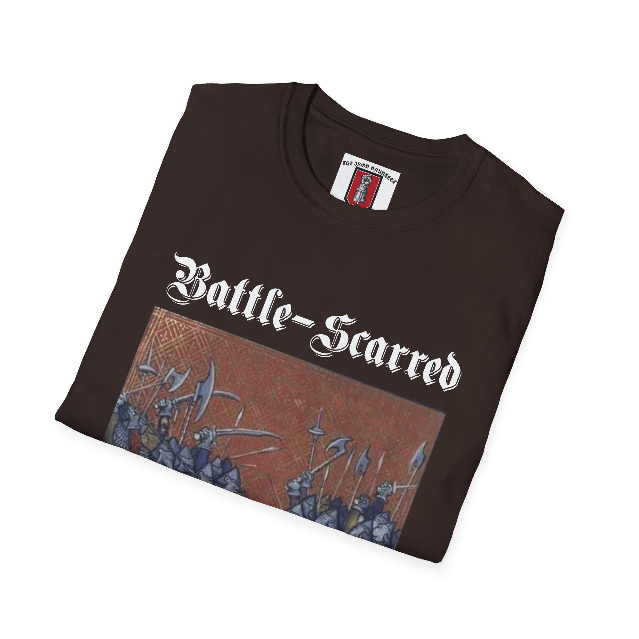 Battle-Scarred T-Shirt — Vintage Medieval Armor Graphic Tee