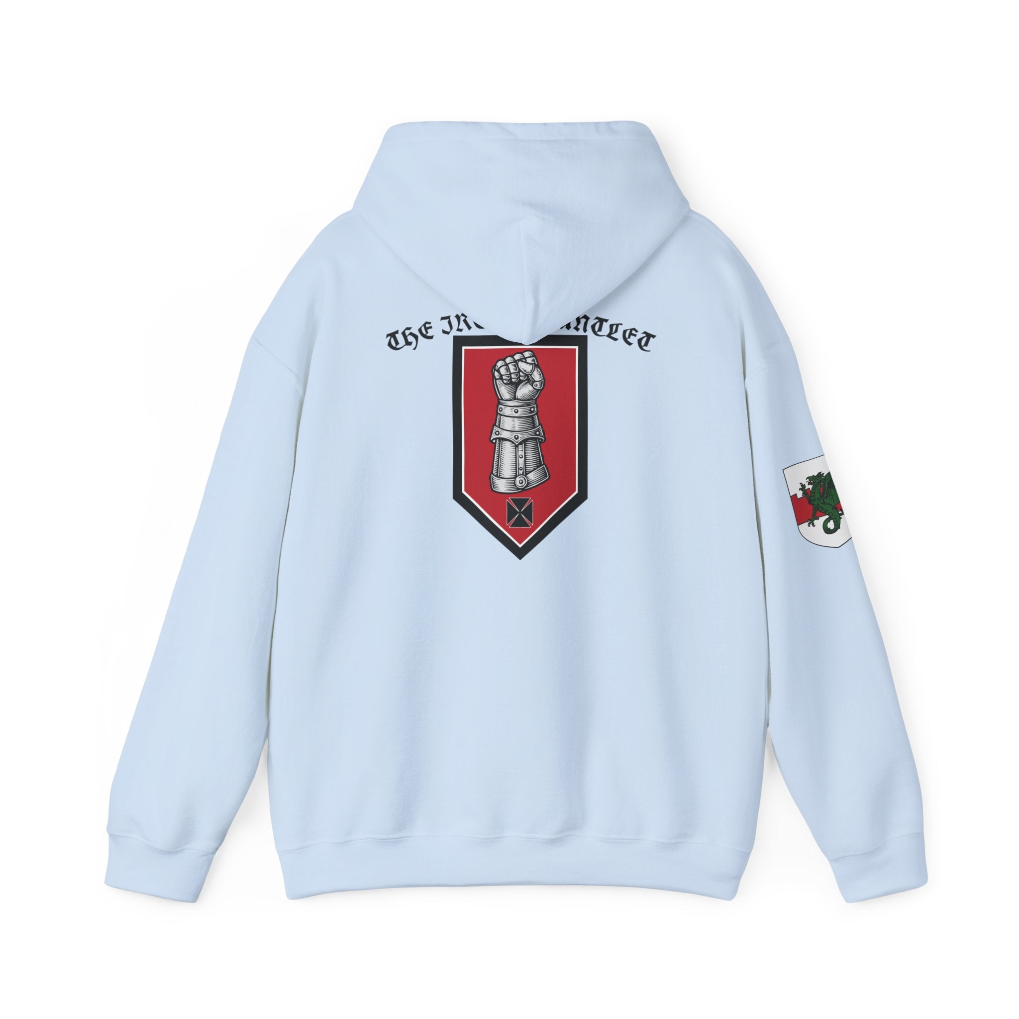 Medieval Knight Hoodie — Heraldic Fist Crest & Tapestry Art Hoodie