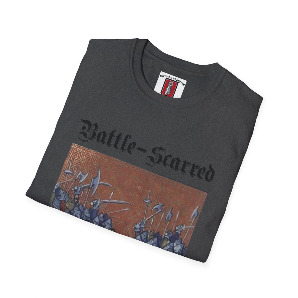 Battle-Scarred T-Shirt — Vintage Medieval Armor Graphic Tee