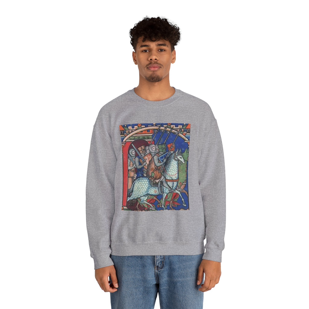 Medieval Knight Crewneck Sweatshirt — 'The Iron Gauntlet' Graphic