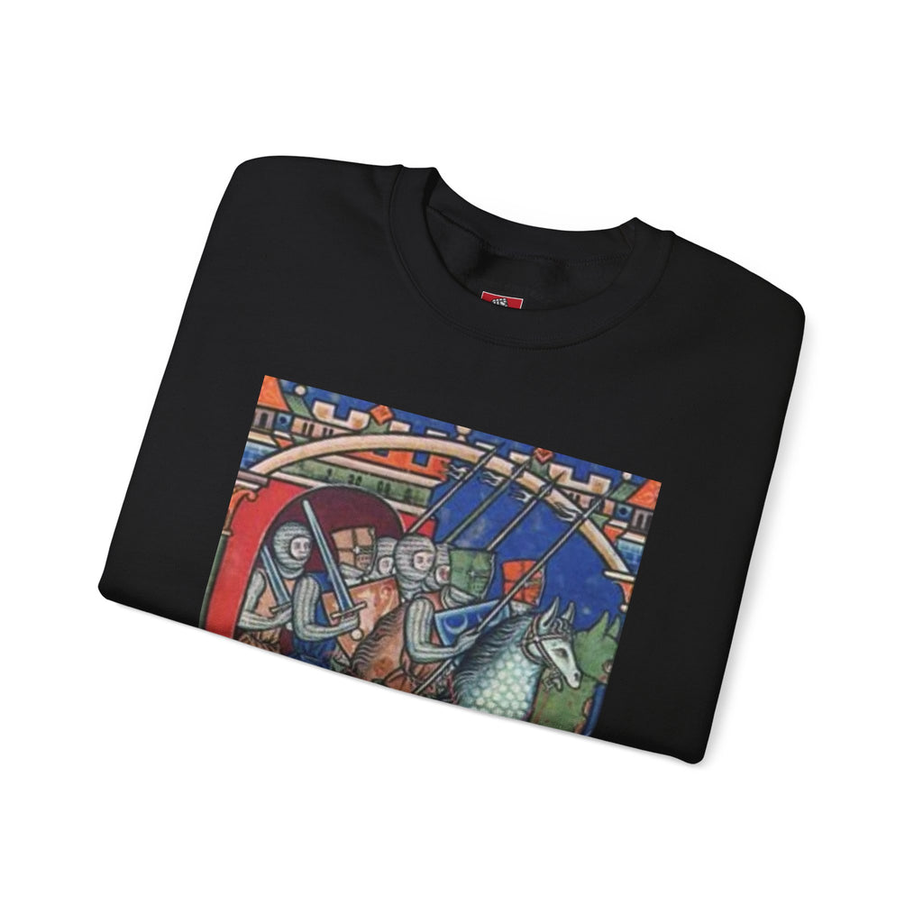 Medieval Knight Crewneck Sweatshirt — 'The Iron Gauntlet' Graphic