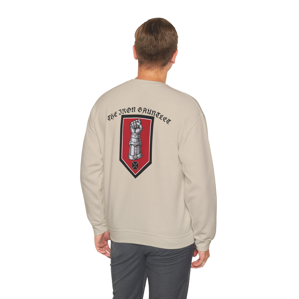 Medieval Knight Crewneck Sweatshirt — 'The Iron Gauntlet' Graphic