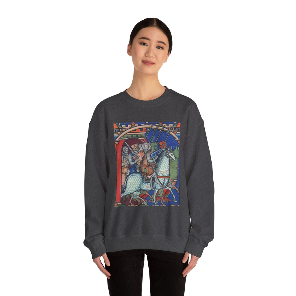 Medieval Knight Crewneck Sweatshirt — 'The Iron Gauntlet' Graphic