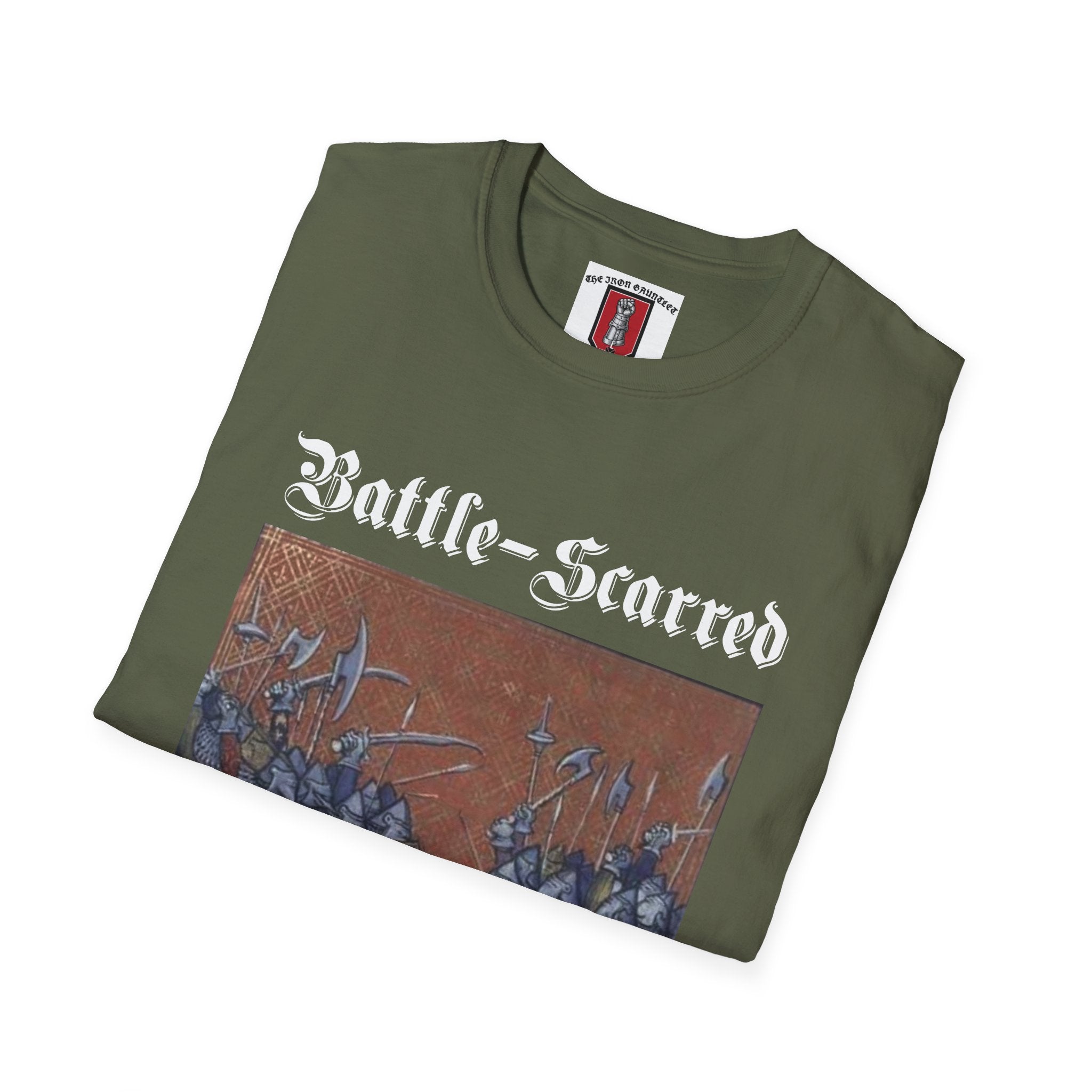 Battle-Scarred T-Shirt — Vintage Medieval Armor Graphic Tee