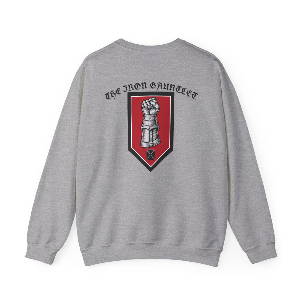 Medieval Knight Crewneck Sweatshirt — 'The Iron Gauntlet' Graphic