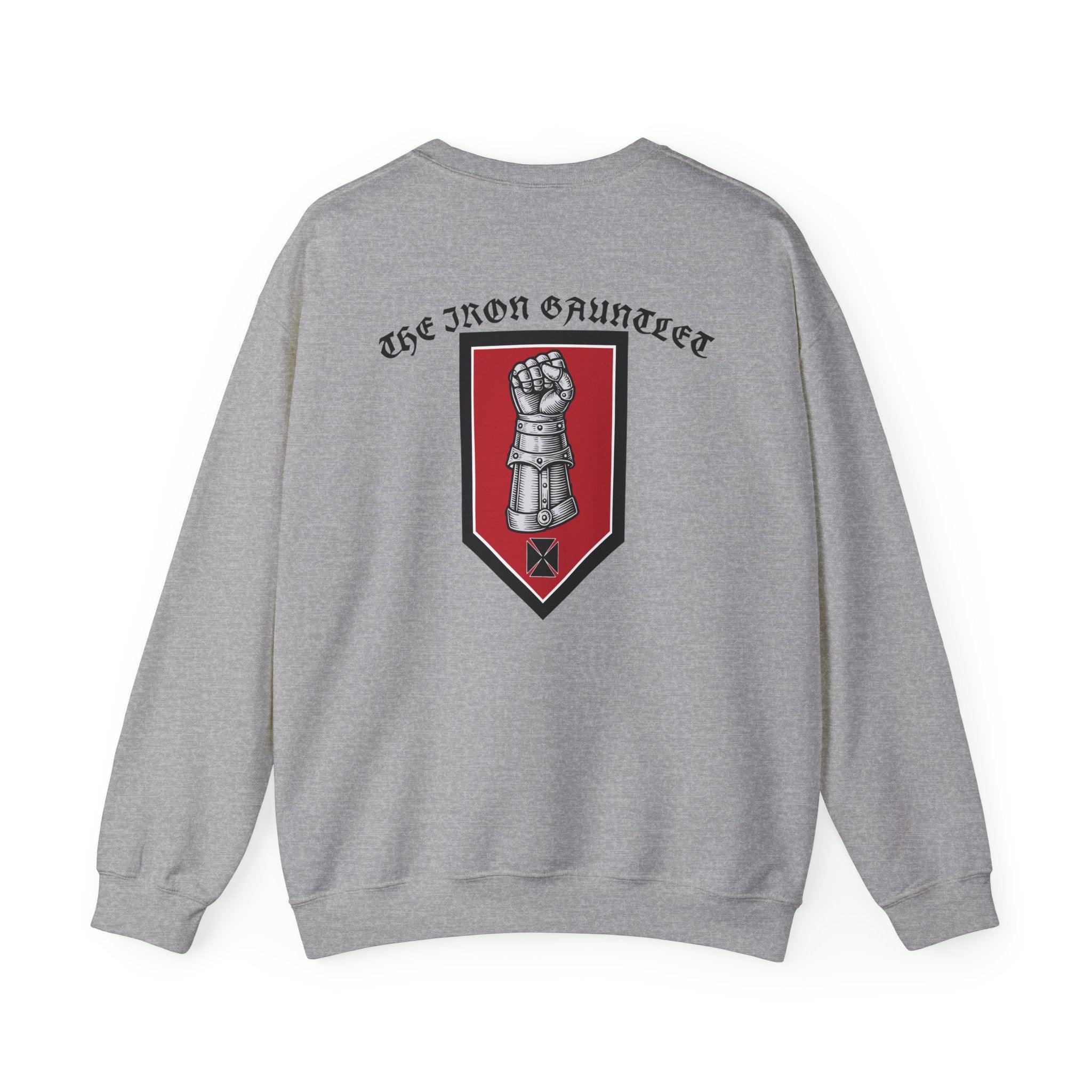 Medieval Knight Crewneck Sweatshirt — 'The Iron Gauntlet' Graphic