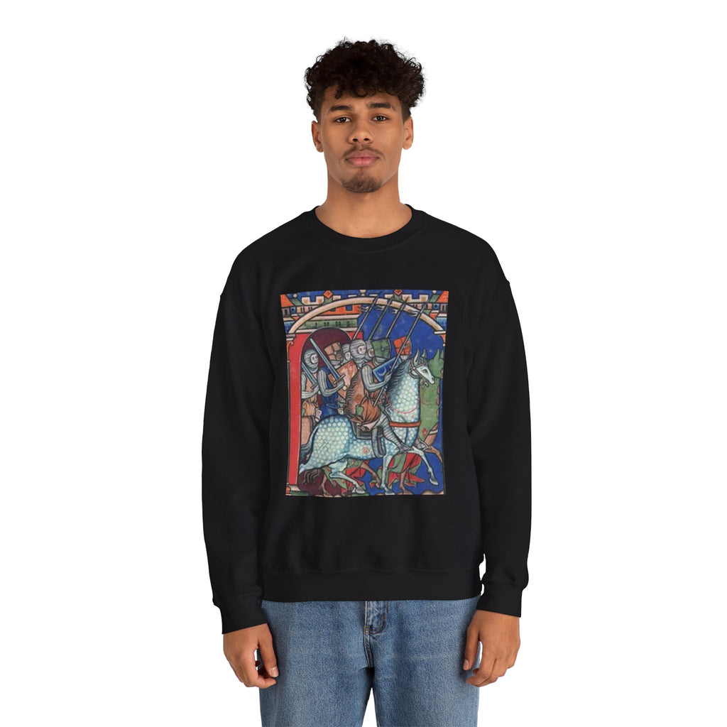 Medieval Knight Crewneck Sweatshirt — 'The Iron Gauntlet' Graphic