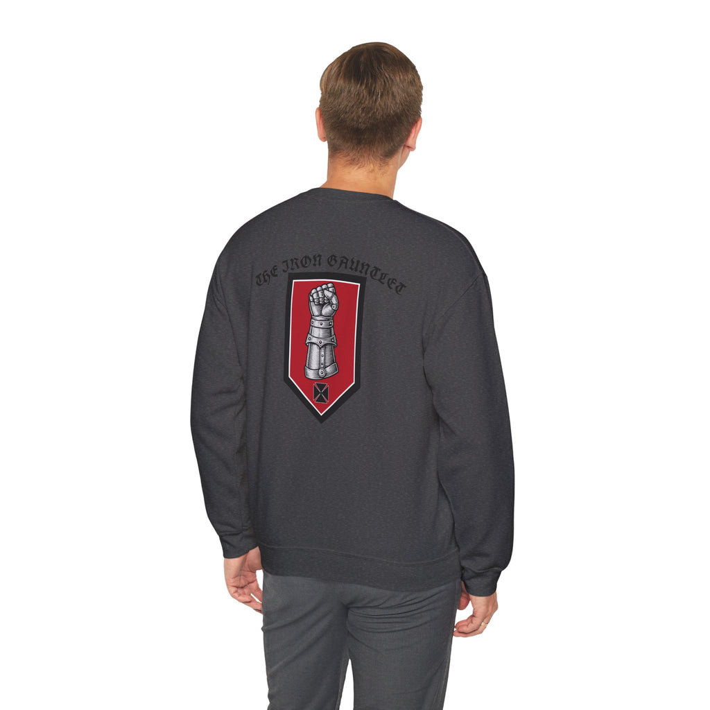 Medieval Knight Crewneck Sweatshirt — 'The Iron Gauntlet' Graphic