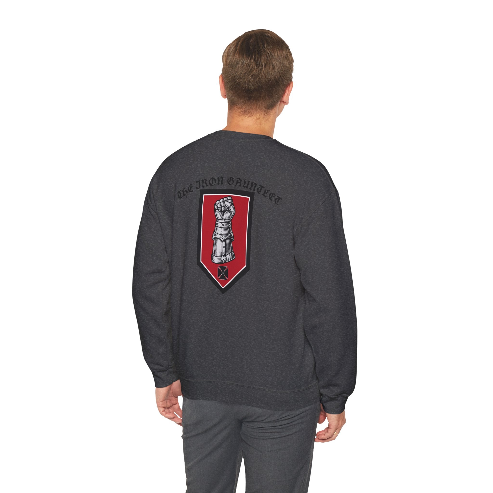 Medieval Knight Crewneck Sweatshirt — 'The Iron Gauntlet' Graphic
