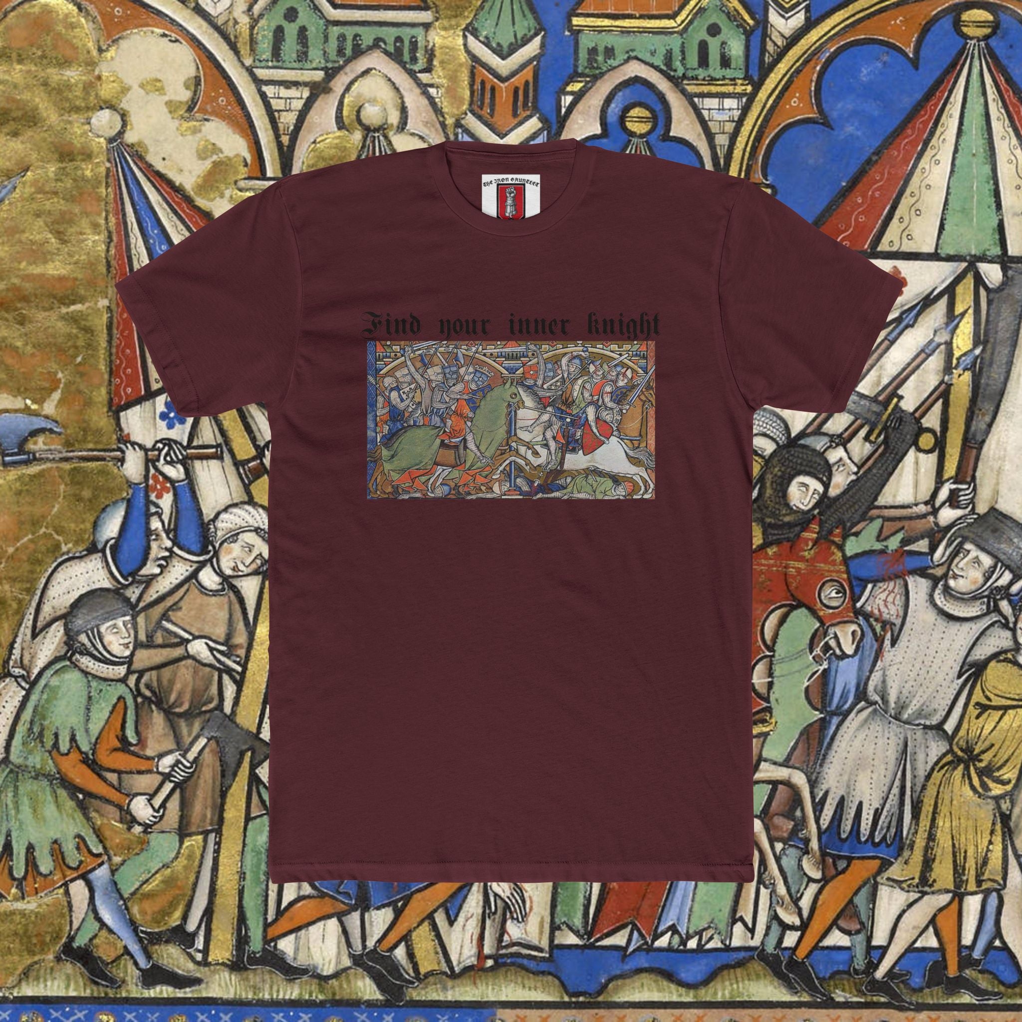 Find Your Inner Knight — Medieval Graphic T-Shirt | The Iron Gauntlet