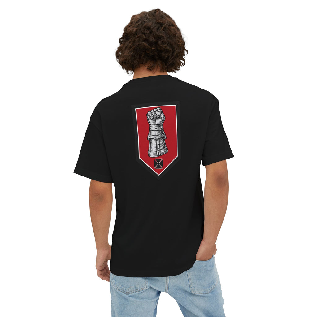Iron Gauntlet Tee — Medieval Knight Graphic T‑Shirt (Front/Back)