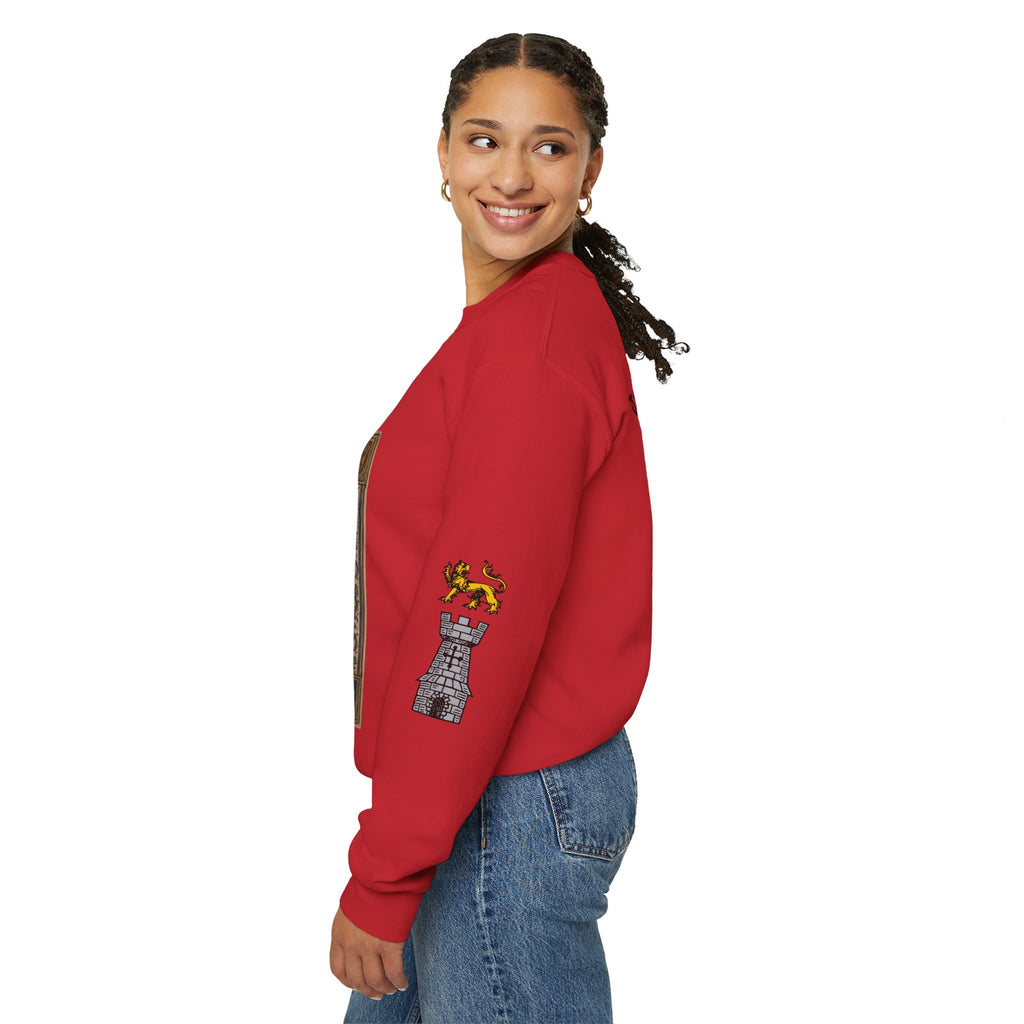 Iron Discipline Crewneck Sweatshirt — Medieval Gauntlet Graphic