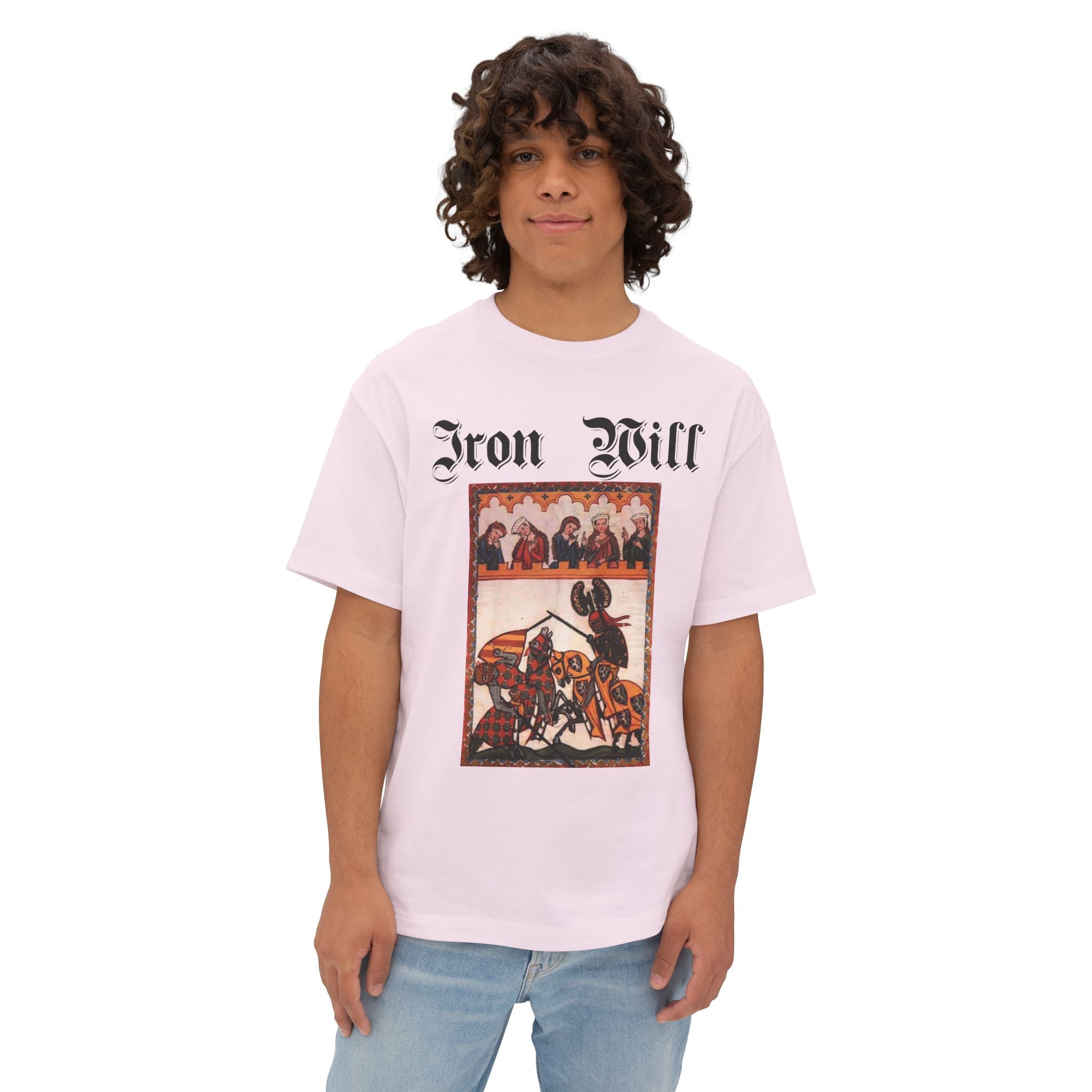 Iron Gauntlet Tee — Medieval Knight Graphic T‑Shirt (Front/Back)