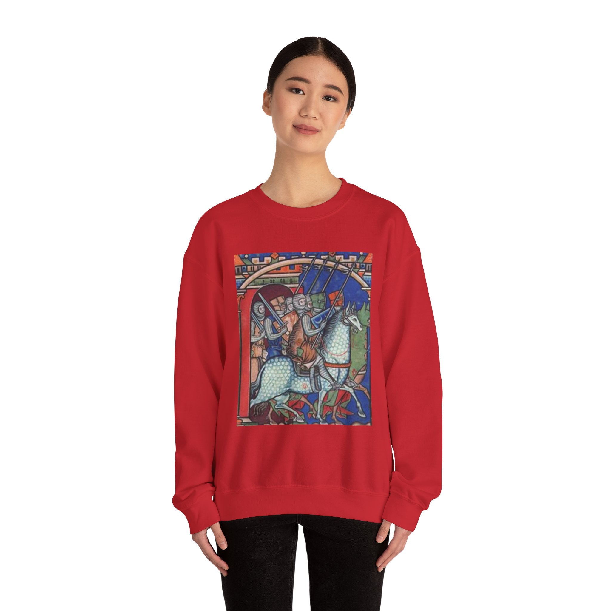 Medieval Knight Crewneck Sweatshirt — 'The Iron Gauntlet' Graphic