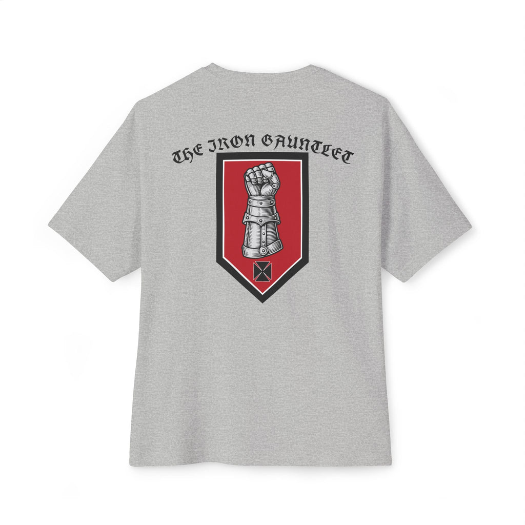 Iron Gauntlet Tee — Medieval Knight Graphic T‑Shirt (Front/Back)