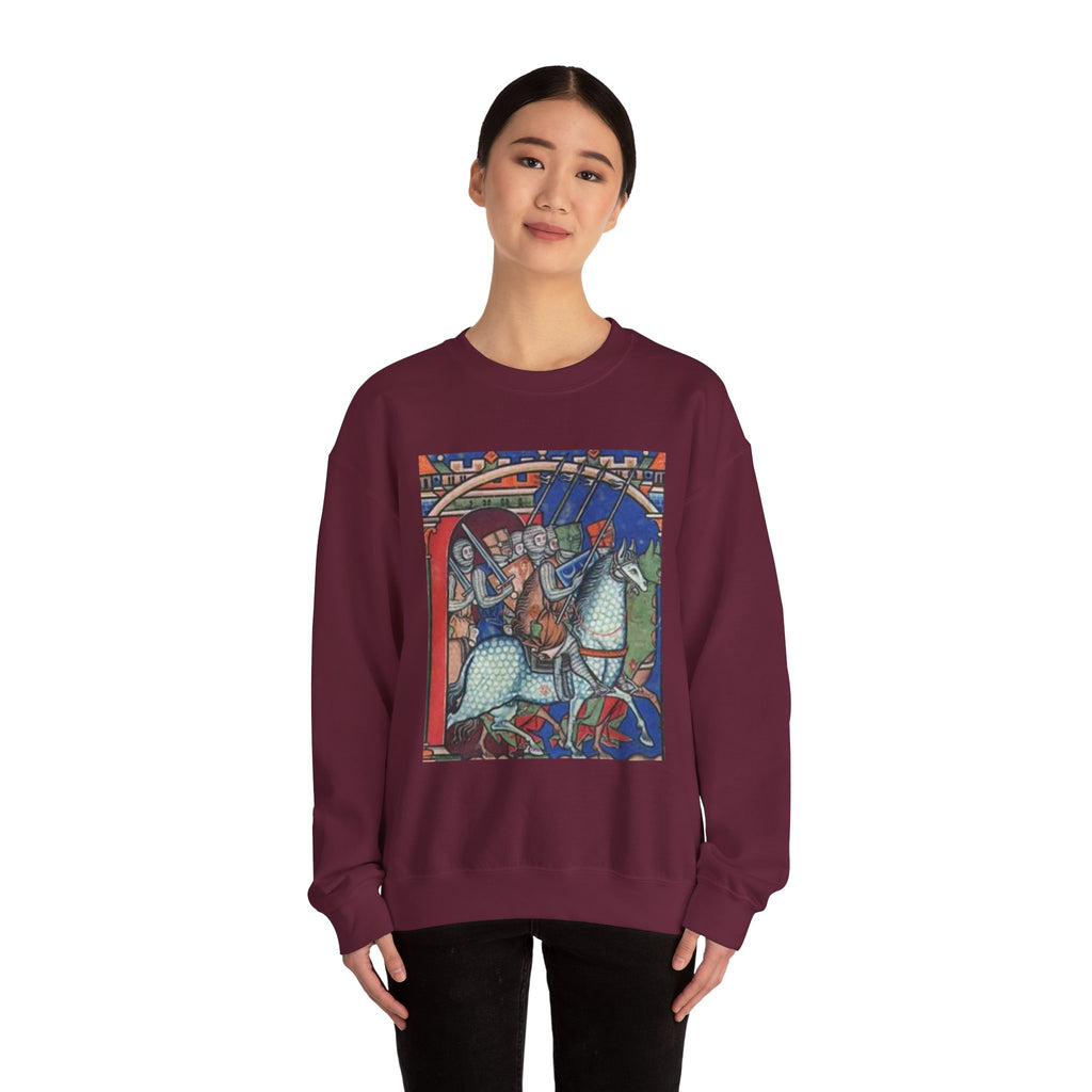 Medieval Knight Crewneck Sweatshirt — 'The Iron Gauntlet' Graphic