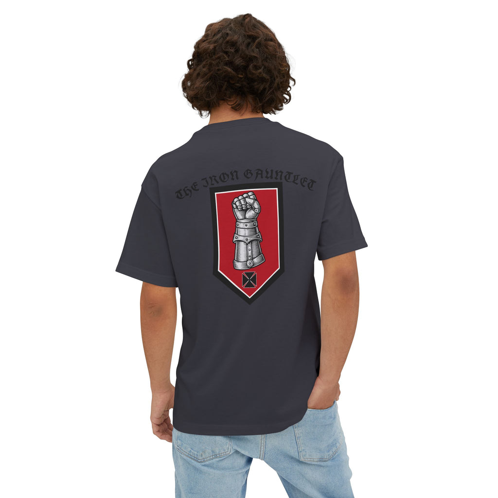 Iron Gauntlet Tee — Medieval Knight Graphic T‑Shirt (Front/Back)