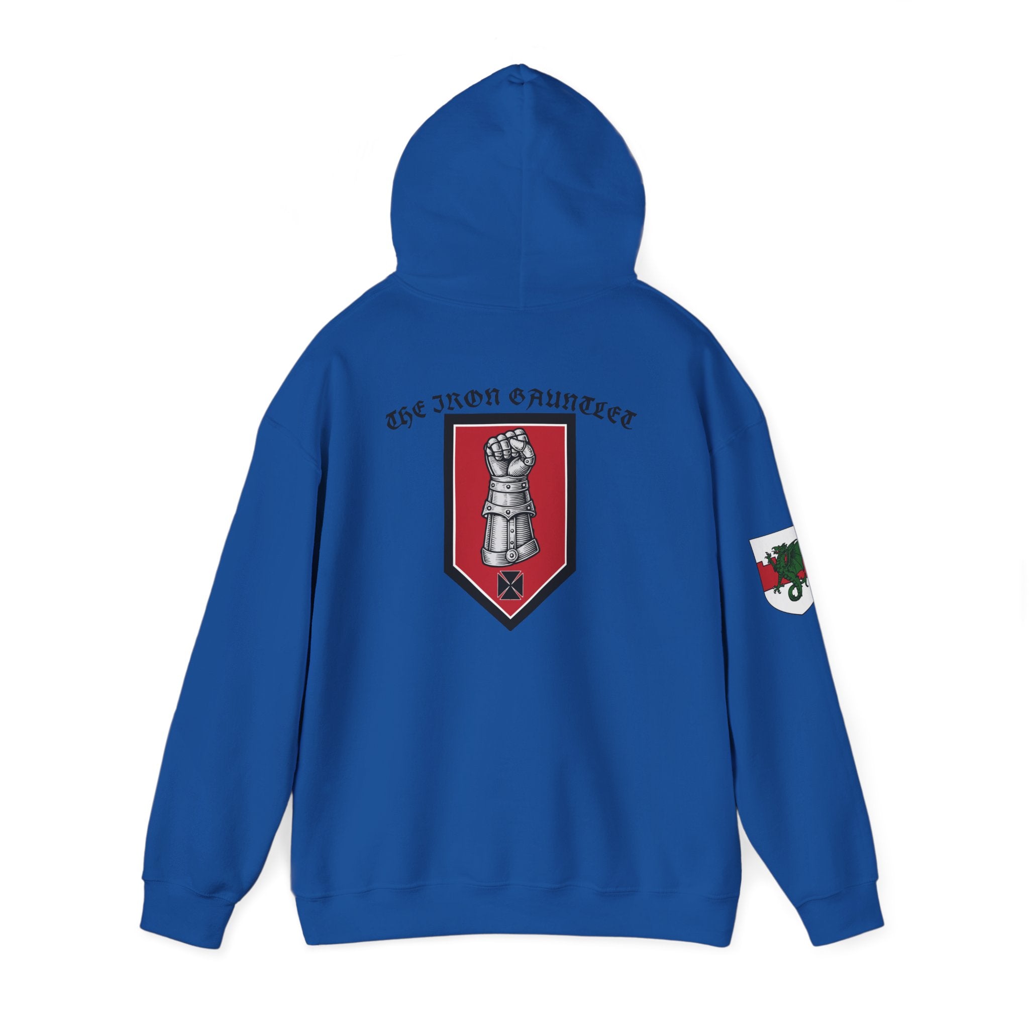 Medieval Knight Hoodie — Heraldic Fist Crest & Tapestry Art Hoodie