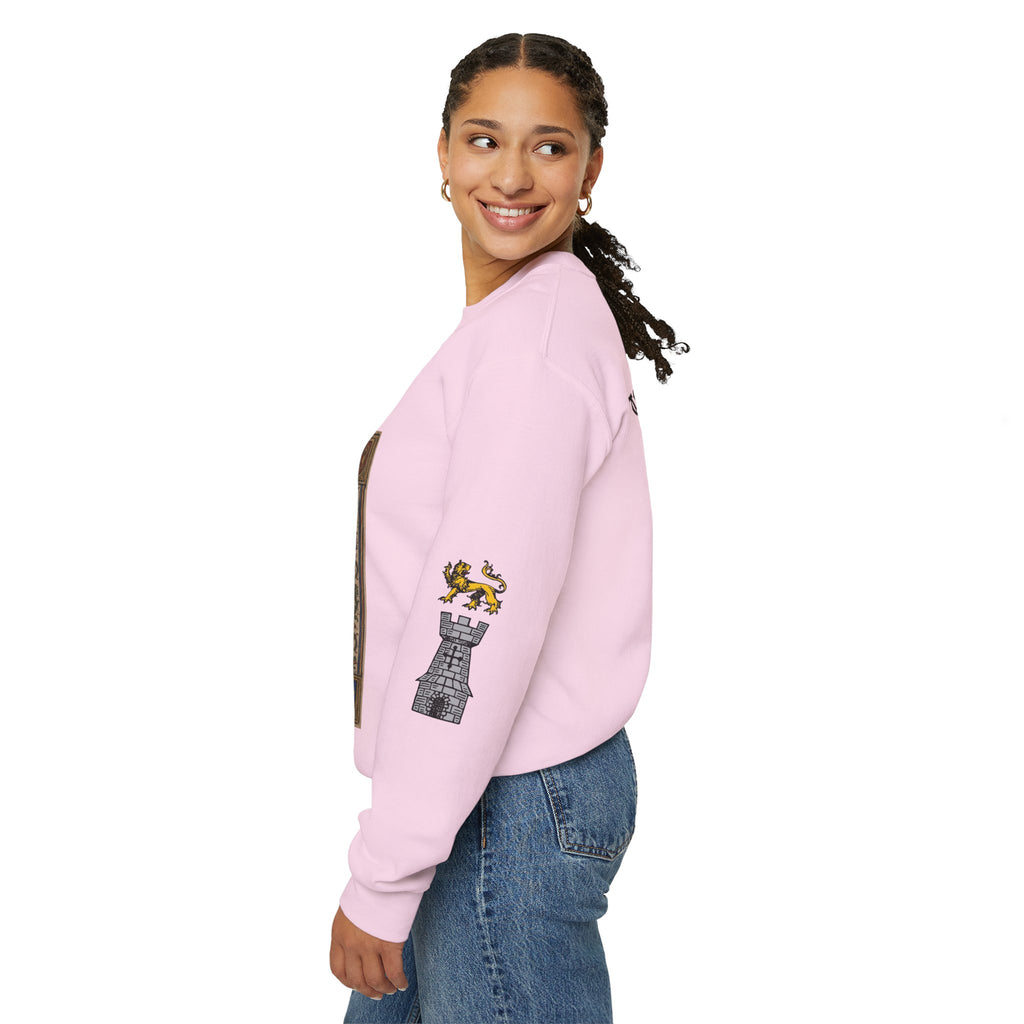 Iron Discipline Crewneck Sweatshirt — Medieval Gauntlet Graphic