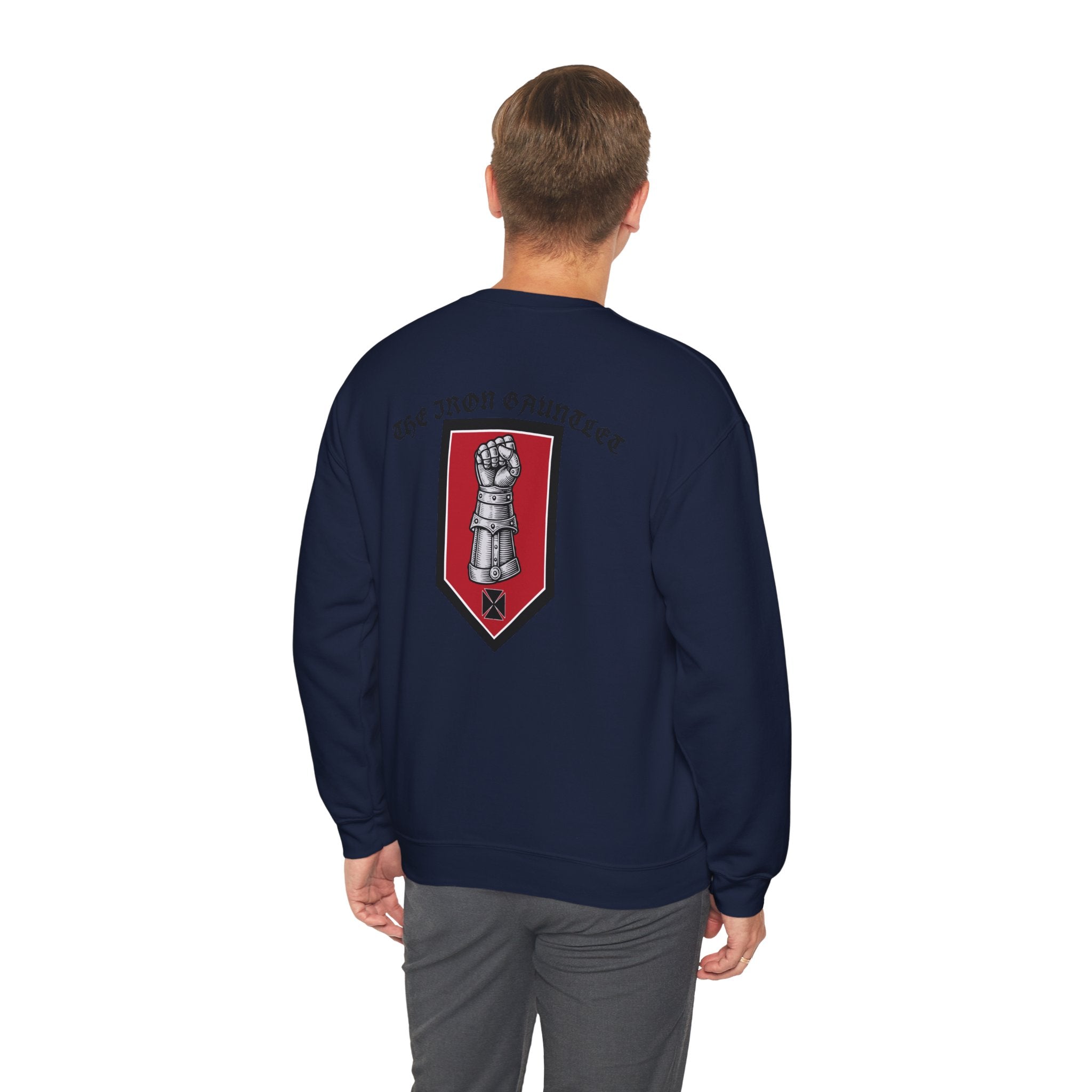 Medieval Knight Crewneck Sweatshirt — 'The Iron Gauntlet' Graphic