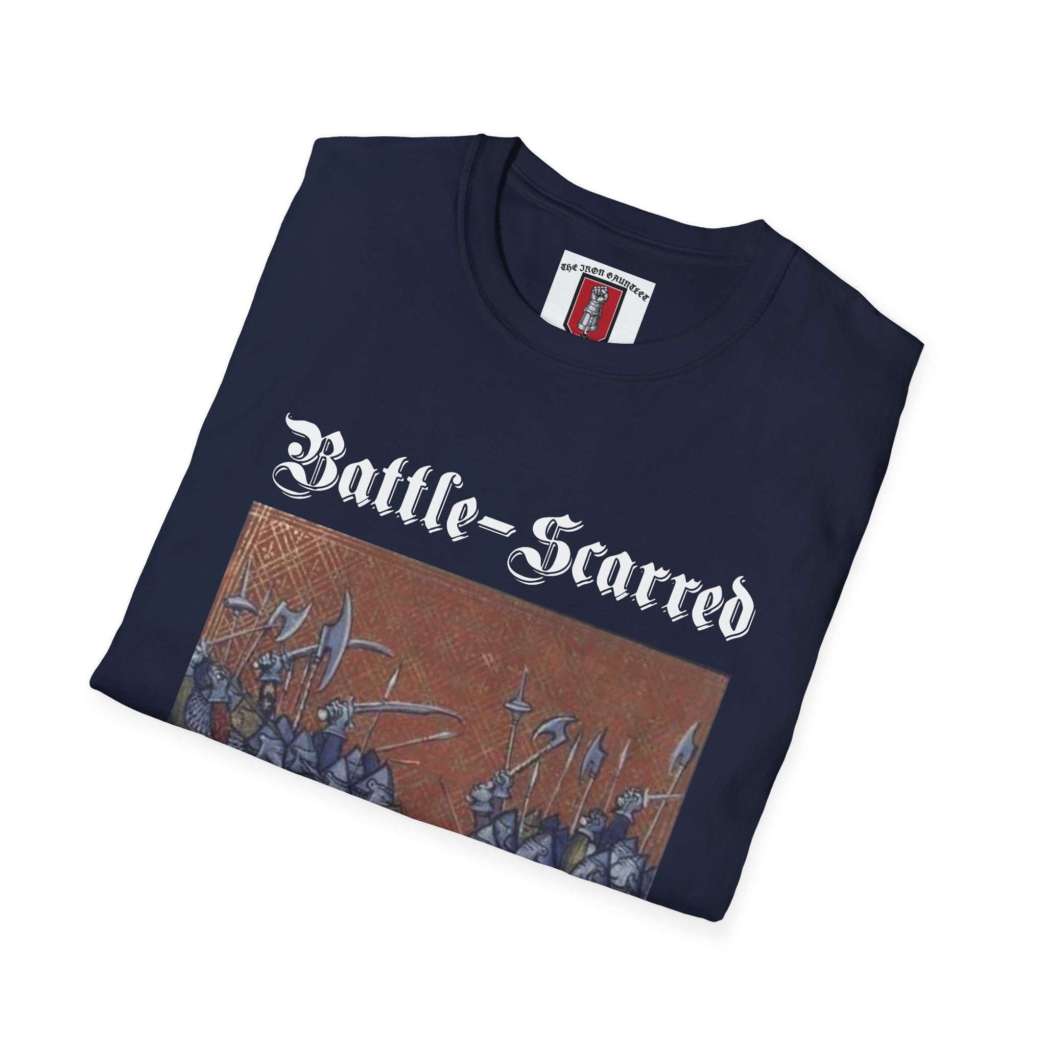 Battle-Scarred T-Shirt — Vintage Medieval Armor Graphic Tee