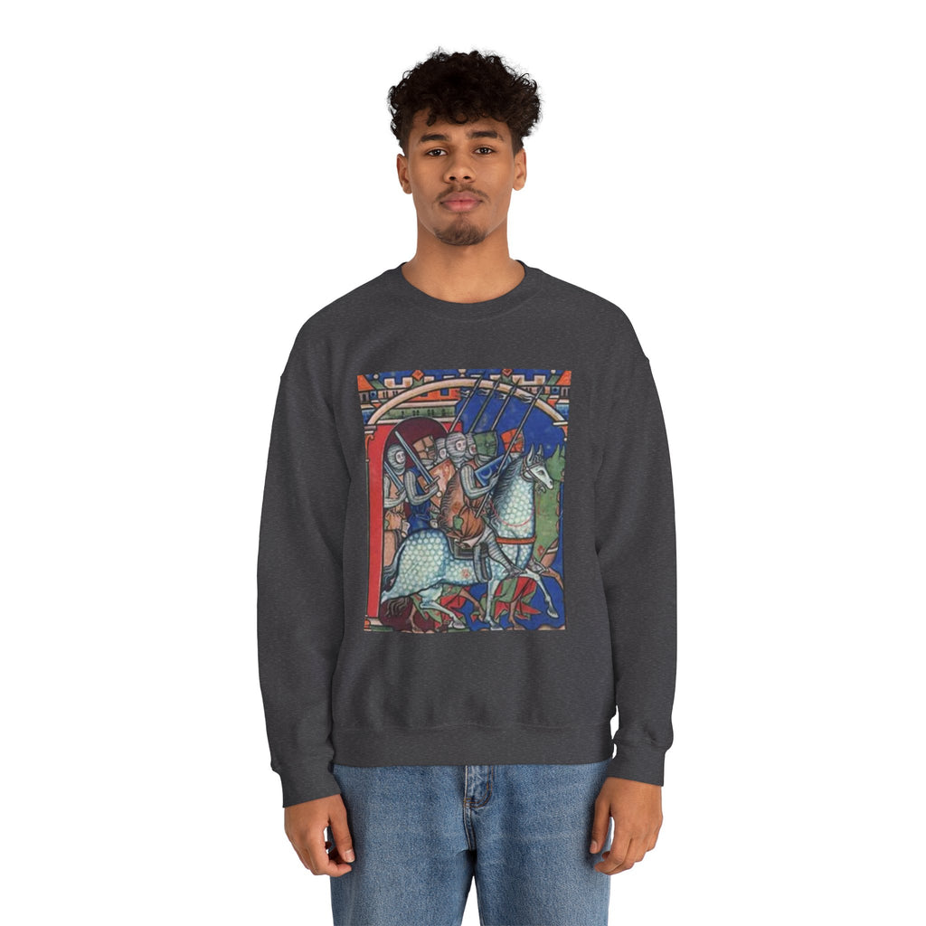 Medieval Knight Crewneck Sweatshirt — 'The Iron Gauntlet' Graphic