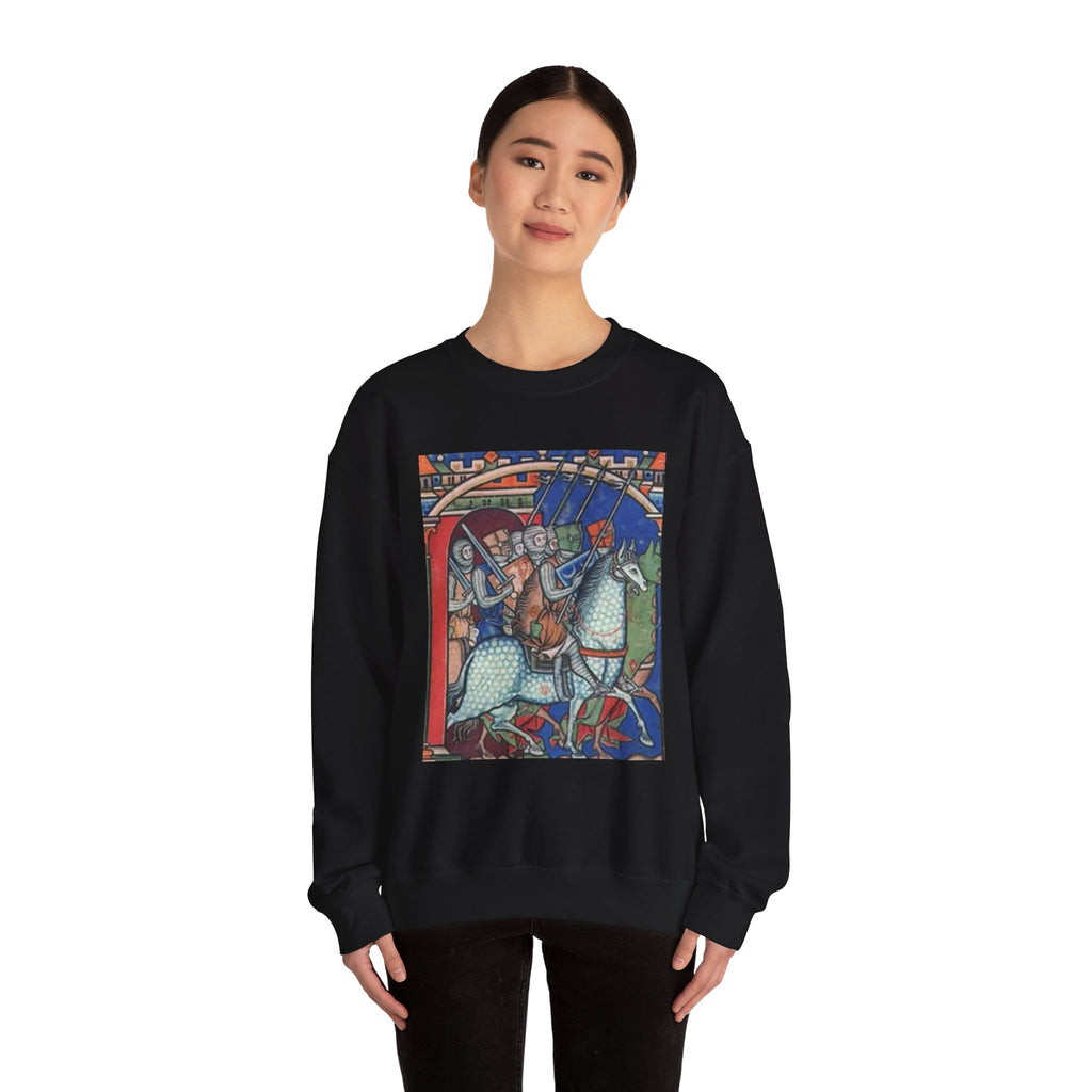 Medieval Knight Crewneck Sweatshirt — 'The Iron Gauntlet' Graphic